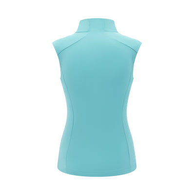 Light blue sleeveless vest on a white background