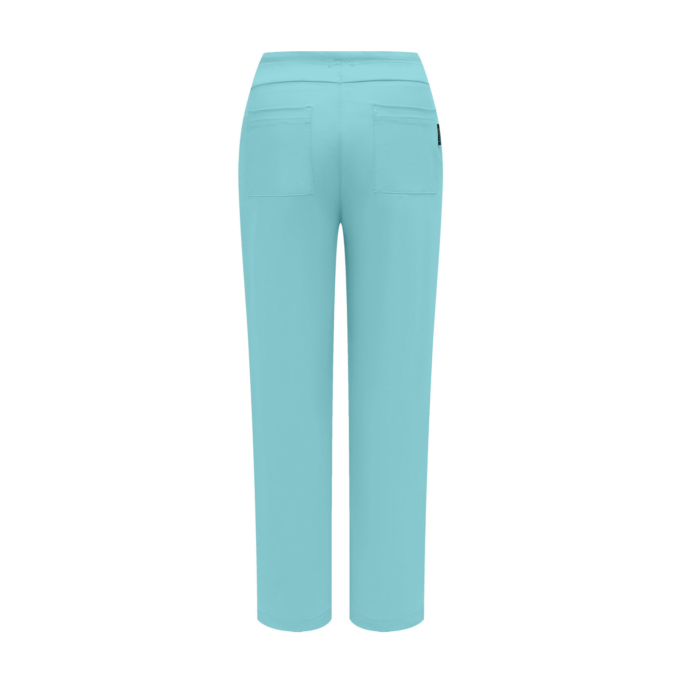 Turquoise pants on a white background