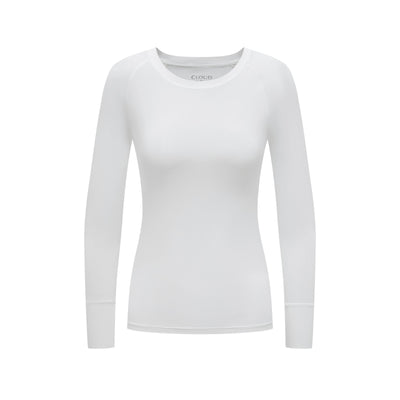 White long-sleeve shirt on a white background