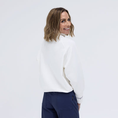 Scout Mock Neck Sweatshirt White