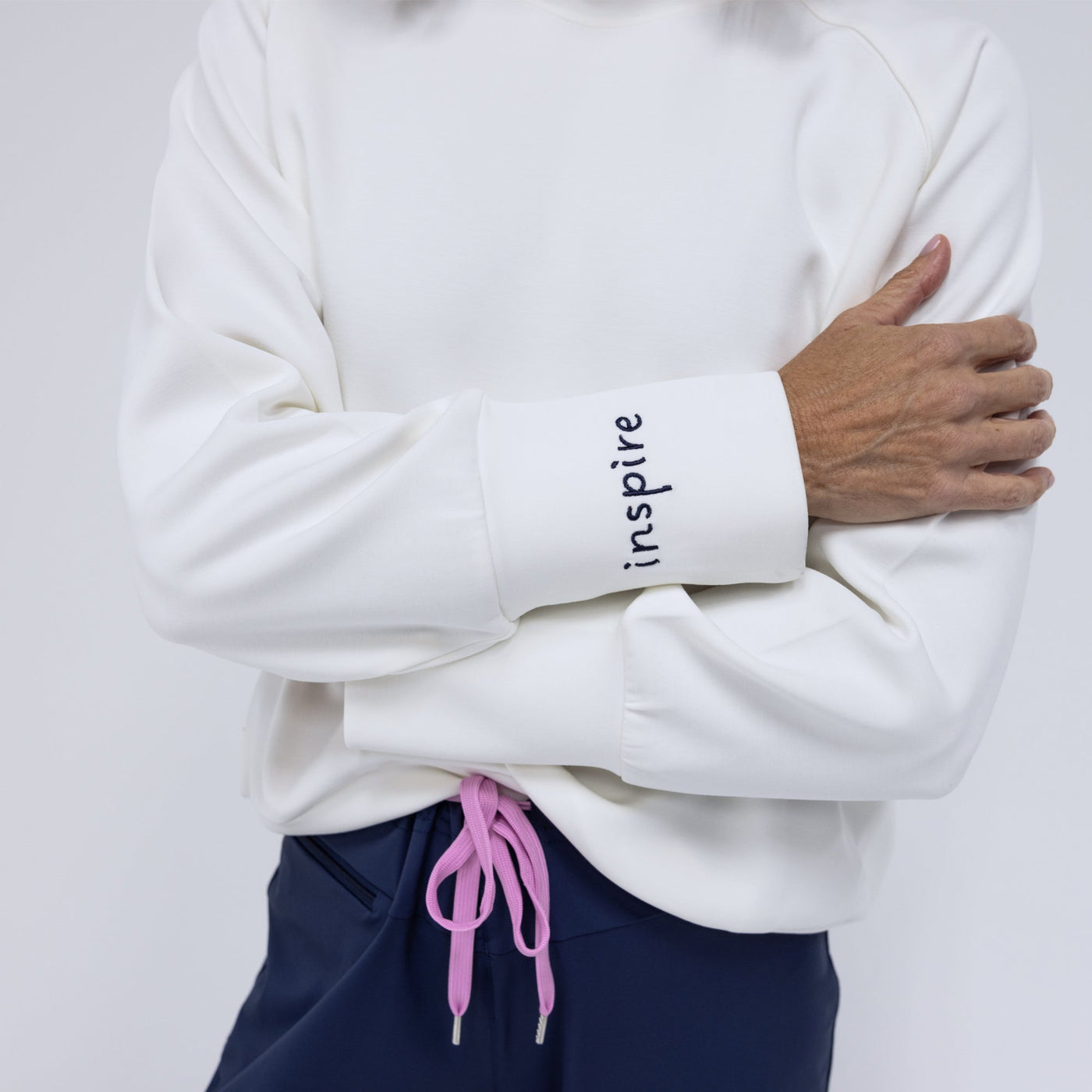 Scout Mock Neck Sweatshirt White